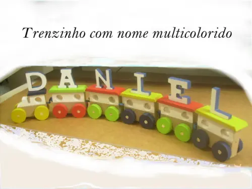 Trenzinho Com Nome Multicolorido
