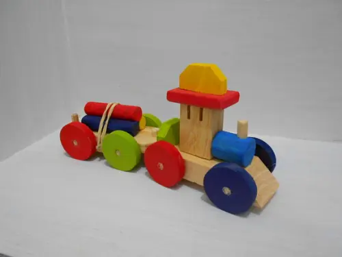 Trenzinho De Madeira multicolorido 2