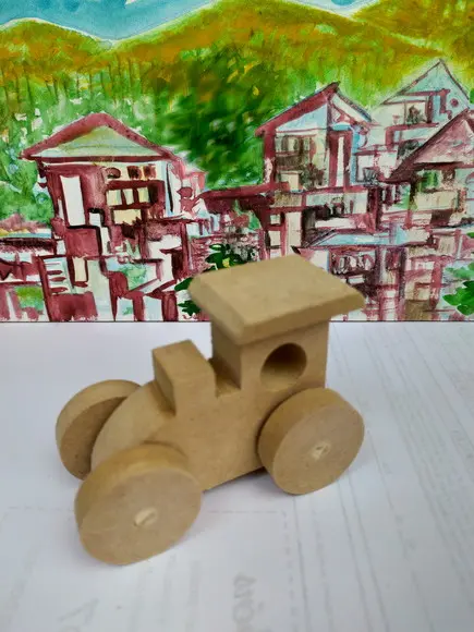 Trenzinhos de mdf Cru 10 Unidades