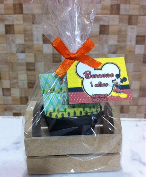 Lembrancinha Jardinagem Caixote Mickey