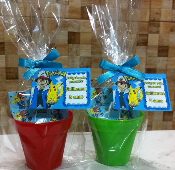 Lembrancinha Mini Jardinagem-pokemon