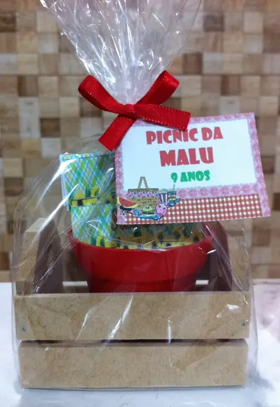 Lembrancinha Jardinagem Caixote Picnic