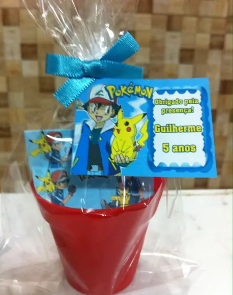 Lembrancinha Mini Jardinagem-pokemon