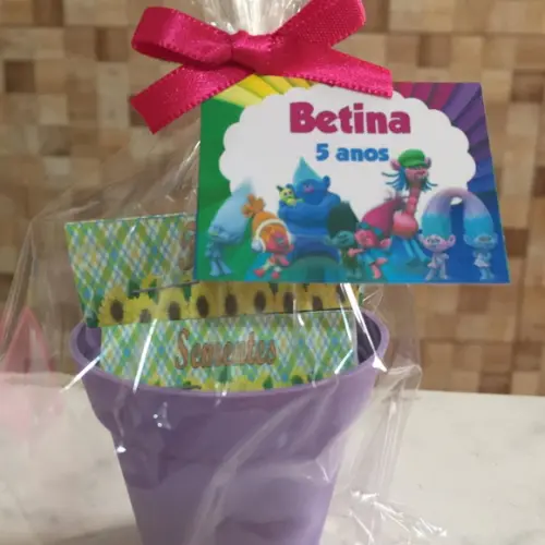 Mini Kit Plantio Jardinagem Trolls