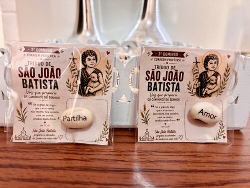 Brinde Semente Mágica Personalizada com Card eventos, cultos, igreja, casamento, maternidade