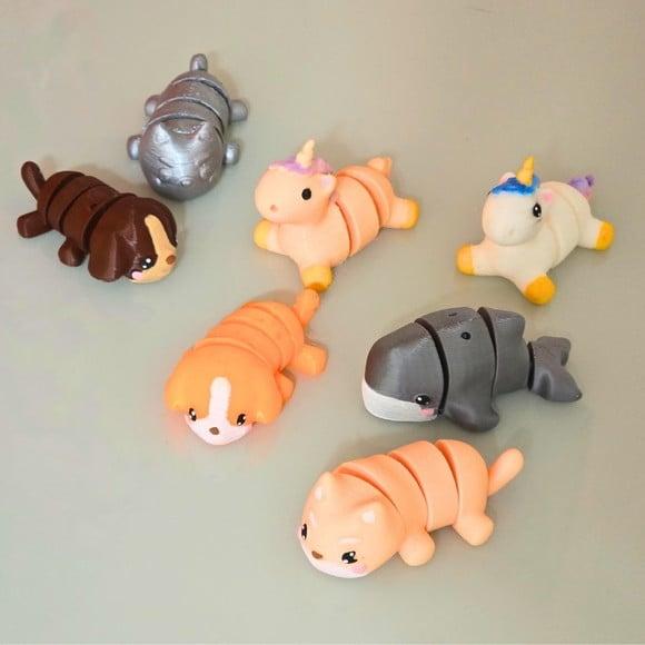 Chaveiro Articulado Animais Impressão 3d Fidget Toy Sensoria
