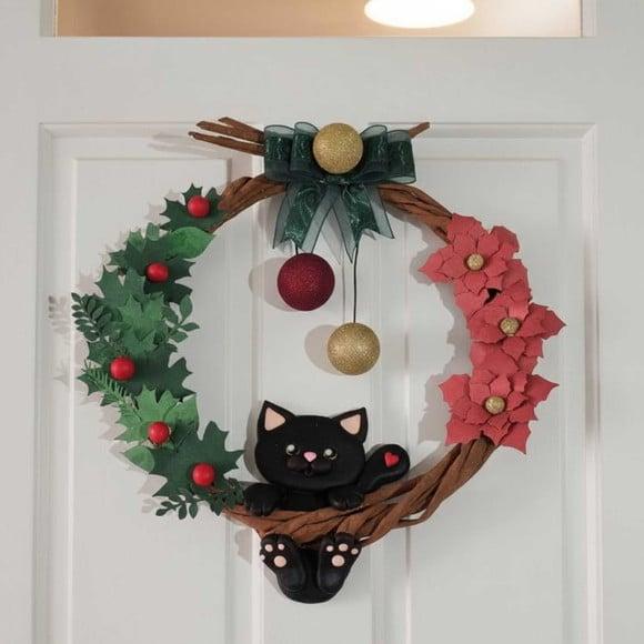Guirlanda Gato Natal