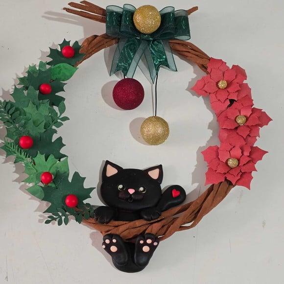 Guirlanda Gato Natal