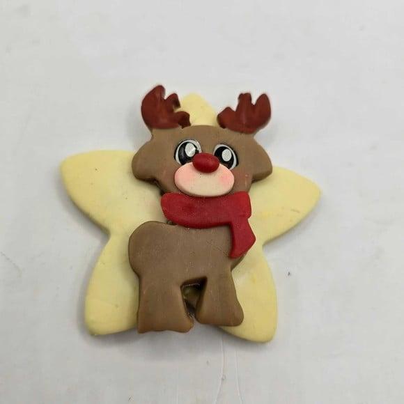 Lembrancinhas Enfeite de Árvore de Natal Rena em Biscuit