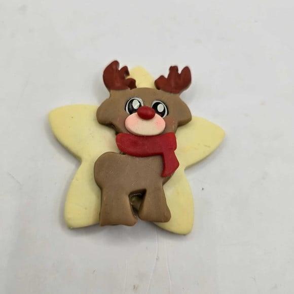 Lembrancinhas Enfeite de Árvore de Natal Rena em Biscuit