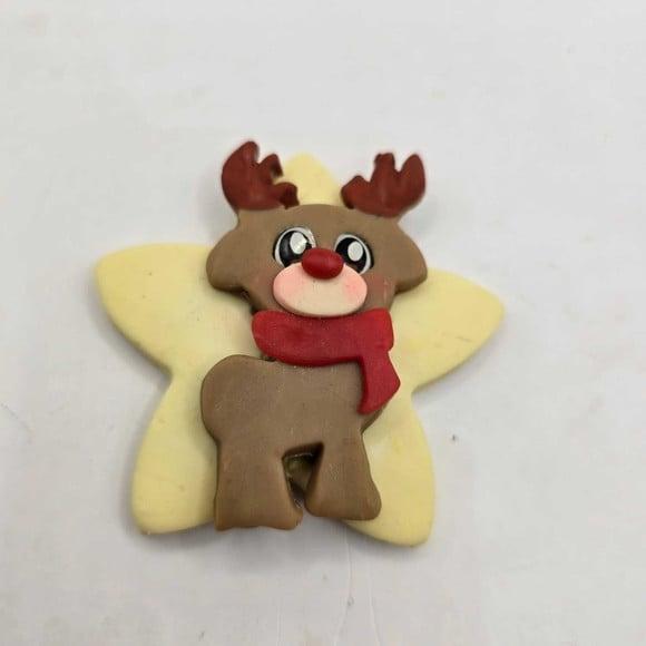 Lembrancinhas Enfeite de Árvore de Natal Rena em Biscuit