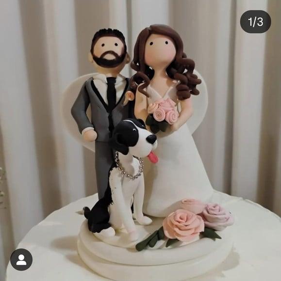 Noivos em Biscuit Personalizado Clássico