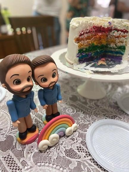 Noivos em Biscuit Personalizado Lgbt