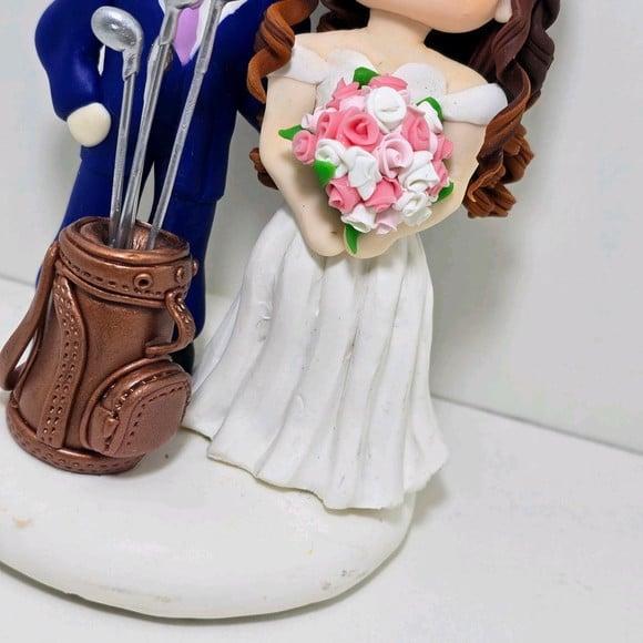 Noivos em Biscuit Personalizado Golf