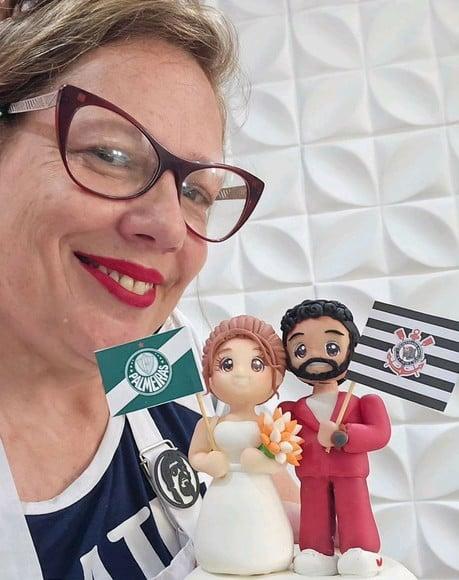 Noivos em Biscuit Personalizado Torcedores