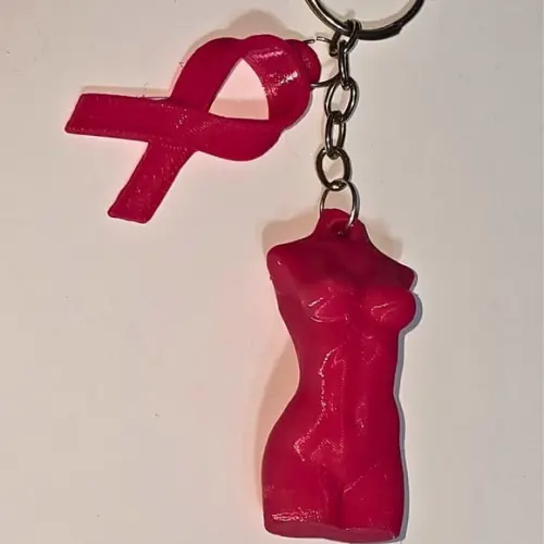Chaveiro Outubro Rosa 3d Conscientização Brinde Saúde