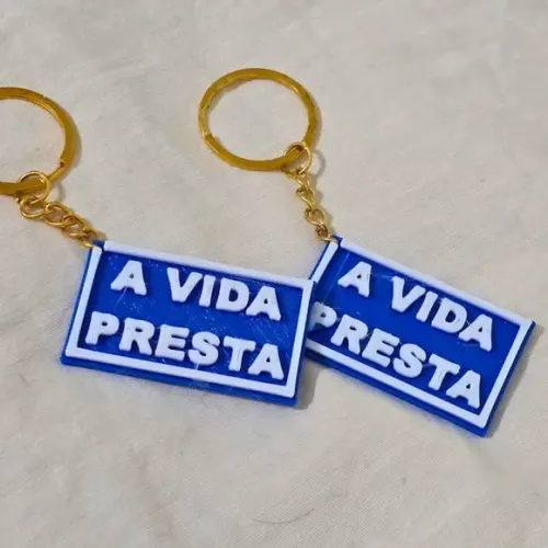 Chaveiro Personalizado Frase Motivacional Impressão 3d Brind