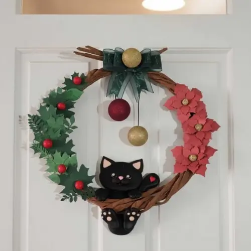 Guirlanda Gato Natal