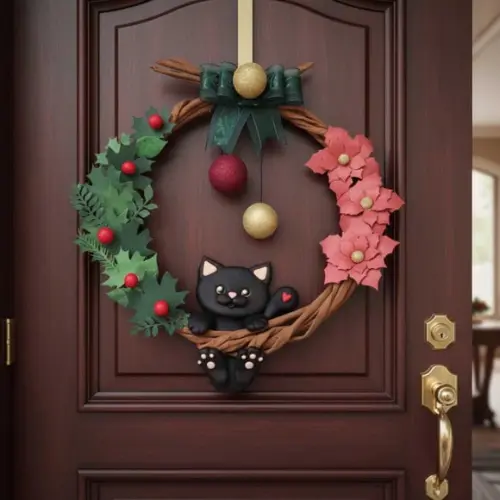 Guirlanda Gato Natal