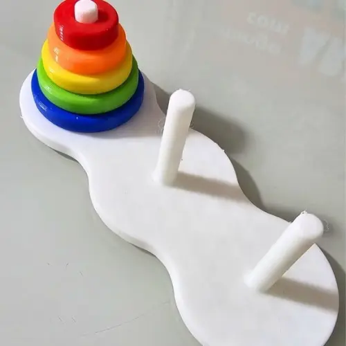 Jogo Torre de Hanói Pedagógico Impressão 3d Raciocínio Lógic