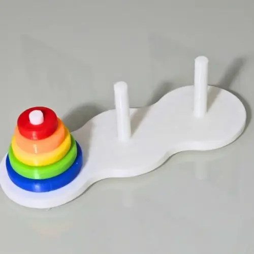 Jogo Torre de Hanói Pedagógico Impressão 3d Raciocínio Lógic