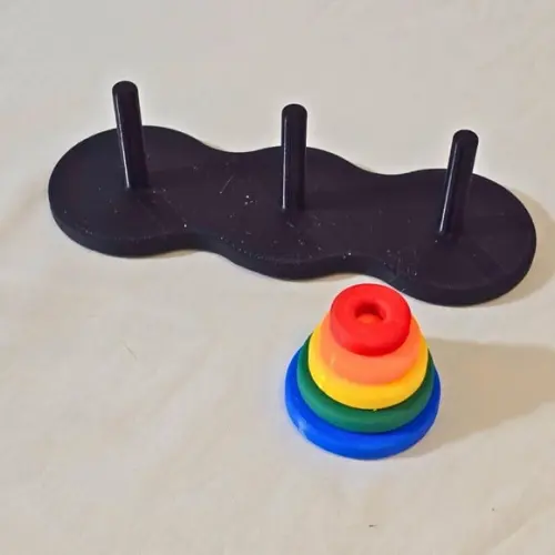 Jogo Torre de Hanói Pedagógico Impressão 3d Raciocínio Lógic