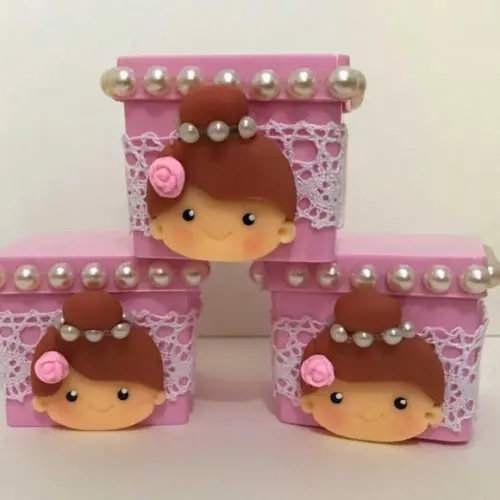 Lembrancinha de Luxo Bailarina Personalizada Caixa