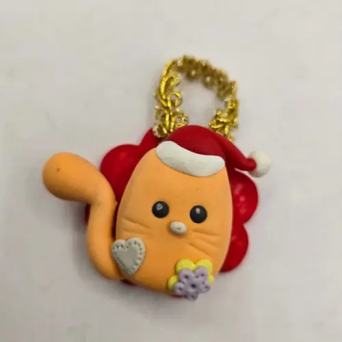 Lembrancinhas Enfeite de Árvore de Natal Gatinho em Biscuit