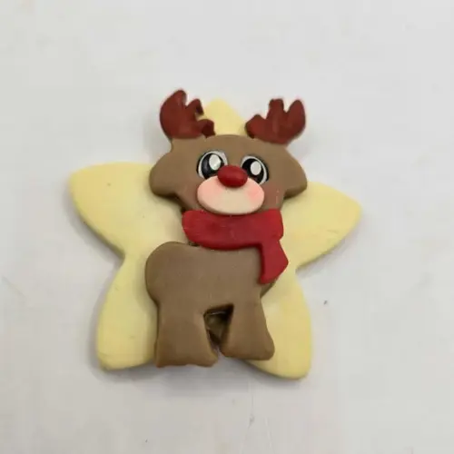 Lembrancinhas Enfeite de Árvore de Natal Rena em Biscuit