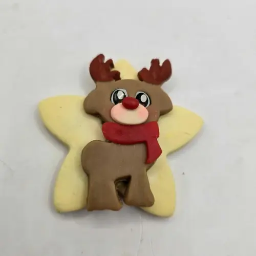 Lembrancinhas Enfeite de Árvore de Natal Rena em Biscuit