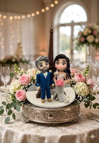 Noivos em Biscuit Personalizado Casal Abraçadinho