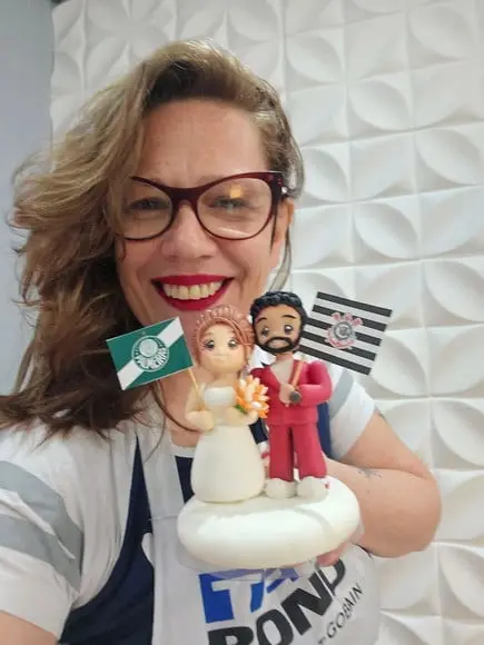 Noivos em Biscuit Personalizado Torcedores