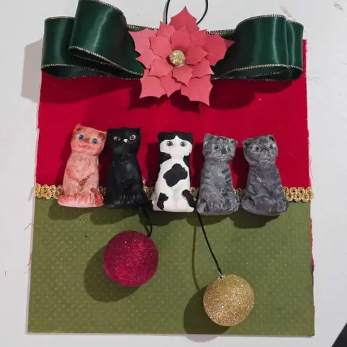 Quadro Gato Natal