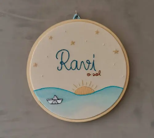 Porta Maternidade Bordado Personalizado