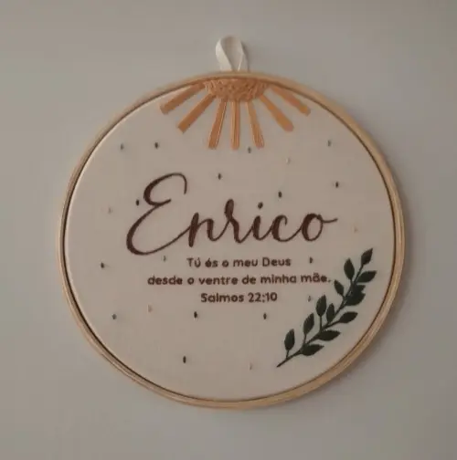 Porta Maternidade Bordado Personalizado