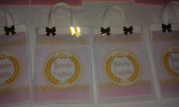 Sacolinhas Personalizadas Princesa coroa