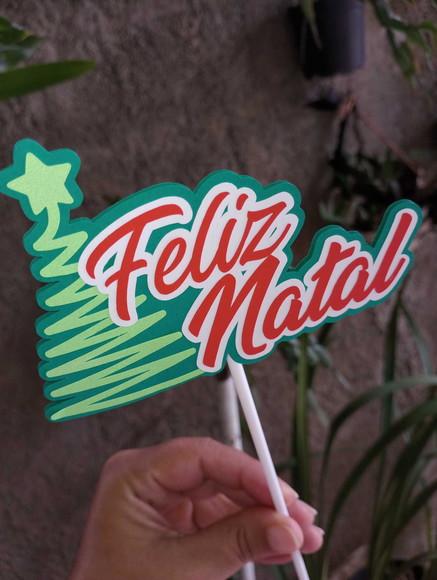 Topo de Bolo Feliz Natal