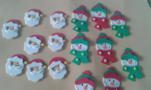 Apliques em Eva de Natal