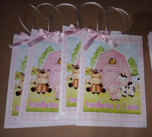Sacolinha Fazendinha Rosa