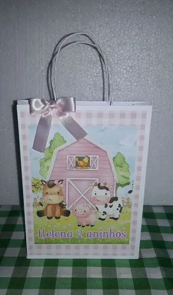 Sacolinha Fazendinha Rosa