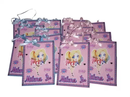 Sacolinha Personalizada Arlequina Baby