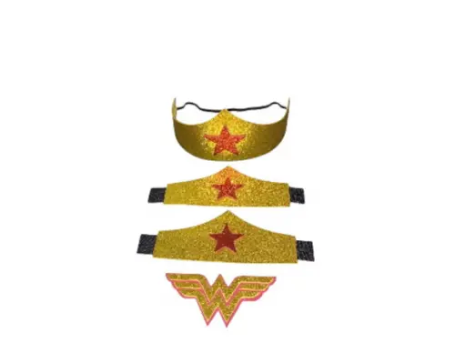 Tiara e Bracelete Mulher Maravilha