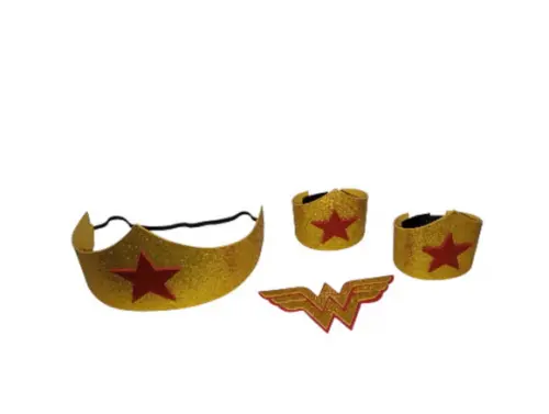 Tiara e Bracelete Mulher Maravilha