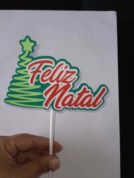 Topo de Bolo Feliz Natal