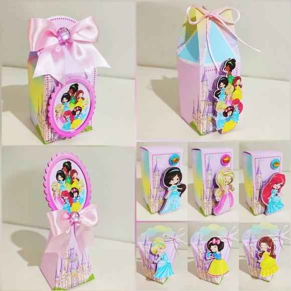 15 Itens Personalizados Caixinhas Princesas Baby