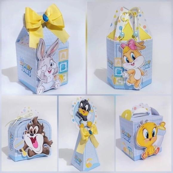 15 Itens Personalizados Caixinhas Baby Looney Tunes Baby