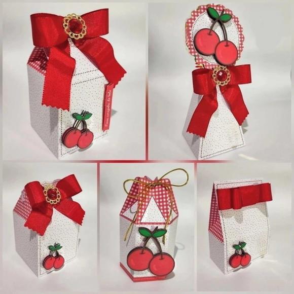30 Itens Kit de Caixinhas Personalizadas Cerejinha 2 Festas