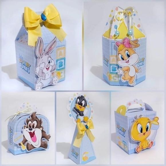 35 Itens Personalizados Caixinhas Baby Looney Tunes Baby