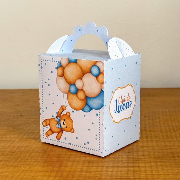 40 Itens Chá de Bebê Ursinhos Azul 1 Caixinhas Festas