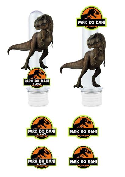 Apliques para Tubetes Dinossauros Jurassic Park-50 Unidades